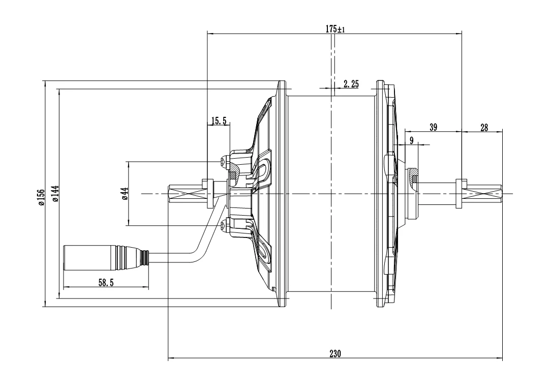 D7-175XL Hub motor diagram