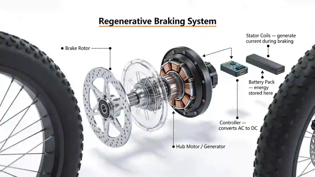 explosion graph explaining regenrative brakign system