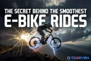 poster of a man riding an ebike tosevenmotors
